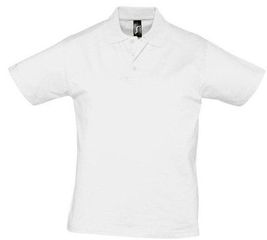 Sol's Prescott Men 11377 Ανδρικό πόλο, Jersey 170 γρ. - 100% βαμβάκι Ringspun σεμί-πενιέ WHITE-102