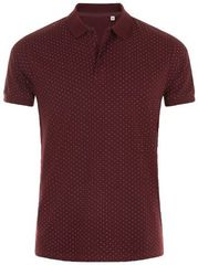 Sol's Brandy Men - 01706 Ανδρικό πόλο πικέ 180γρ - 100% βαμβάκι Ringspun OXBLOOD/WHITE - 502