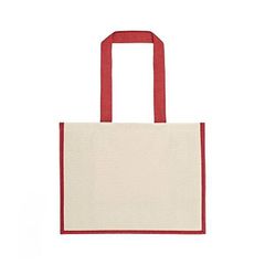 UBAG Sunset δίχρωμη τσάντα 100% Βαμβάκι 42x33x20εκ 28L Natural/Red