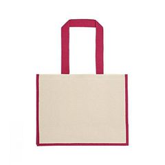 UBAG Sunset δίχρωμη τσάντα 100% Βαμβάκι 42x33x20εκ 28L NATURAL/FUCHSIA