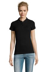 Sol's Perfect Women 11347 Γυναικείο πόλο πικέ 180 γρ. - 100% Ringspun βαμβάκι πενιέ BLACK-312