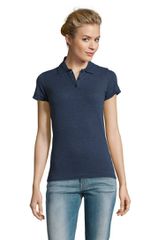 Sol's Perfect Women 11347 Γυναικείο πόλο πικέ 180 γρ. - 100% Ringspun βαμβάκι πενιέ HEATHER DENIM - 222