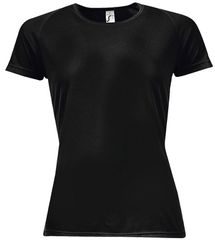 SOL'S SPORTY WOMEN - 01159 t-shirt Polyester Δίχτυ 140 γρ. 100% πολυέστερ BLACK-312