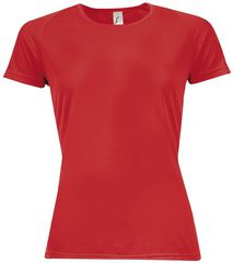 SOL'S SPORTY WOMEN - 01159 t-shirt Polyester Δίχτυ 140 γρ. 100% πολυέστερ RED-145