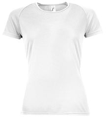 SOL'S SPORTY WOMEN - 01159 t-shirt Polyester Δίχτυ 140 γρ. 100% πολυέστερ WHITE-102