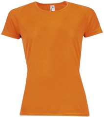 SOL'S SPORTY WOMEN - 01159 t-shirt Polyester Δίχτυ 140 γρ. 100% πολυέστερ NEON ORANGE – 404