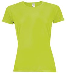 SOL'S SPORTY WOMEN - 01159 t-shirt Polyester Δίχτυ 140 γρ. 100% πολυέστερ NEON GREEN - 286
