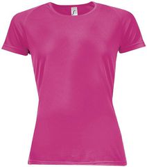 SOL'S SPORTY WOMEN - 01159 t-shirt Polyester Δίχτυ 140 γρ. 100% πολυέστερ NEON PINK 2-129