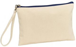 UBAG Marylin Τσαντάκι 26 x 17cm με φερμουάρ 100% Οργανικό Βαμβάκι, 320grs NATURAL/NAVY
