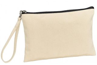 UBAG Marylin Τσαντάκι 26 x 17cm με φερμουάρ 100% Οργανικό Βαμβάκι, 320grs NATURAL/BLACK
