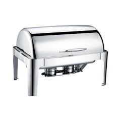 Μπαιν μαρί INOX με ROLL TOP καπάκι και υποδοχή για ηλεκτρική αντίσταση GN 1/1