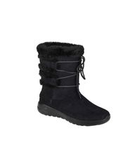 Skechers On The Go Joy Cyclone Suede Γυναικεία Μποτάκια με Γούνα Μαύρα 144020-BBK