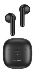 USAMS earphones IA04 με θήκη φόρτισης, True Wireless, μαύρα