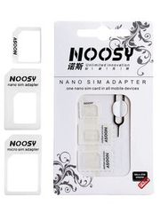 NOOSY Nano SIM & Micro SIM Adapter Set, λευκό