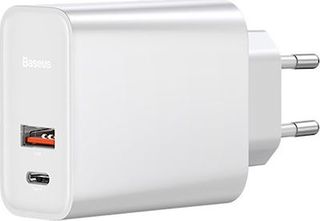 Baseus USB / USB Type-C Wall Adapter Λευκό (CCFS-C02)
