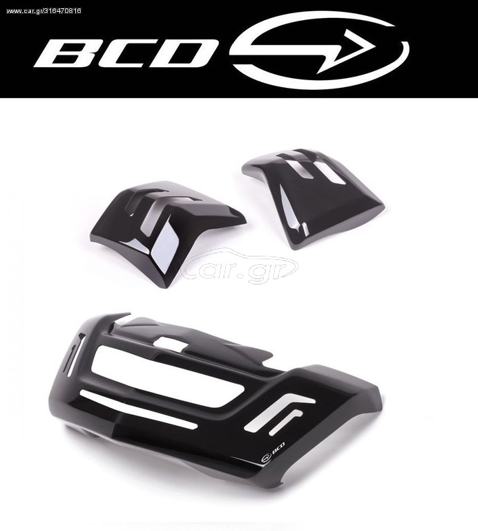 BCD DESIGN ΣΕΤ ΚΑΛΥΜΜΑΤΑ ΦΛΑΣ ΕΜΠΡΟΣ-ΠΙΣΩ BLACK GLOSS YAMAHA N-MAX 125/ N-MAX 155 2015-2020