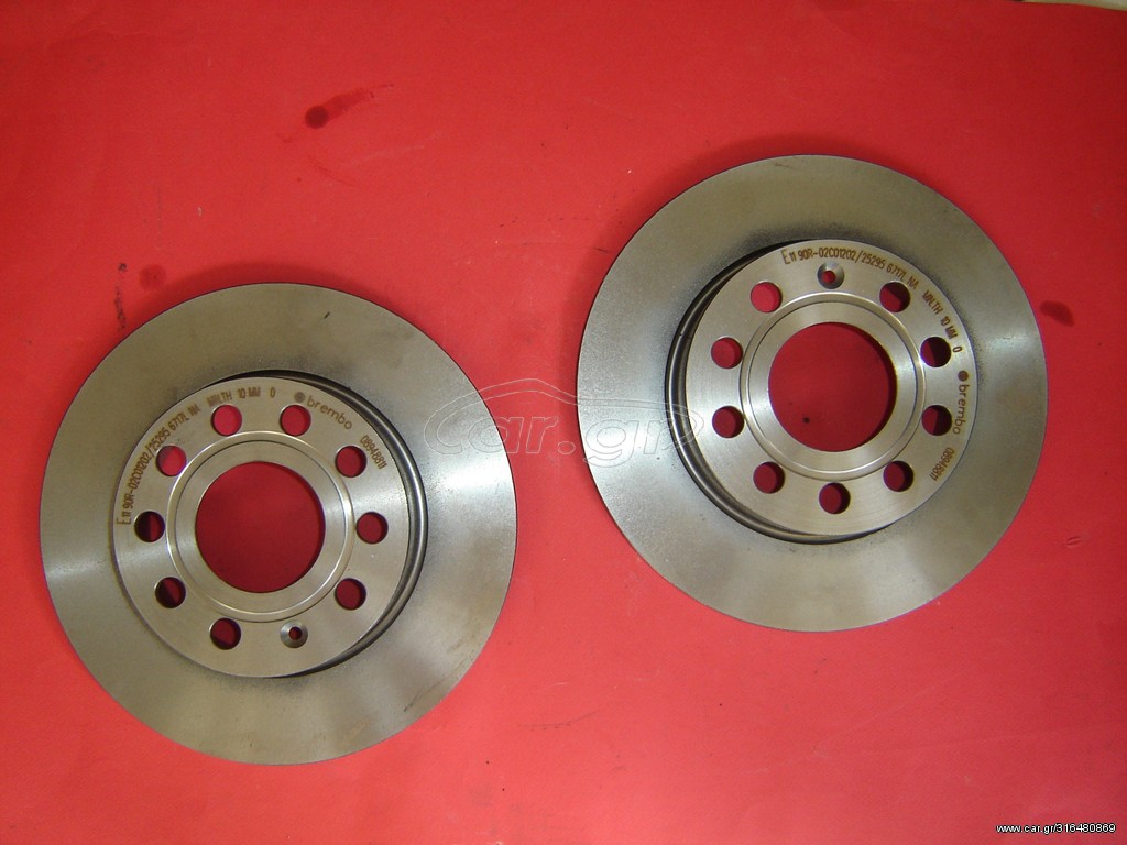 SET ΔΙΣΚΟΠΛΑΚΕΣ ΠΙΣΩ VW CADDY/GOLF V/VI/JETTA/TOURAN '03-  AUDI A3 8P '03-'13 BREMBO 08948811 Φ256mm/ΠΑΧΟΣ 12mm/ΔΙΑΜΕΤΡΟΣ ΚΕΝΤΡΑΡΙΣΜΑΤΟΣ 65mm/ΑΠΛΗ