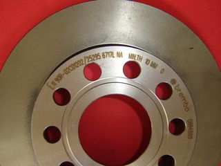 SET ΔΙΣΚΟΠΛΑΚΕΣ ΠΙΣΩ VW CADDY/GOLF V/VI/JETTA/TOURAN '03-  AUDI A3 8P '03-'13 BREMBO 08948811 Φ256mm/ΠΑΧΟΣ 12mm/ΔΙΑΜΕΤΡΟΣ ΚΕΝΤΡΑΡΙΣΜΑΤΟΣ 65mm/ΑΠΛΗ-thumb-3