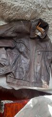 δερματινο σε καφέ χρώμα.frontline leather wear. jacket 48.