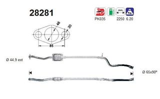 ΚΑΤΑΛΥΤΗΣ CITROEN SAXO 1.0/1.1cc 1996-2003 KARALOIZOS exhaust