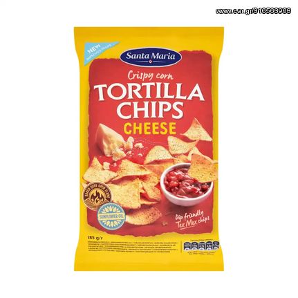 Τσιπς Τορτίγιας Με Γεύση Τυρί Santa Maria Tortilla Chips Cheese 185g