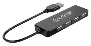 ORICO USB 2.0 Hub FL01, 4x USB, μαύρο