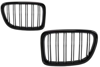 Κεντρικά Grilles Kidney Grilles για BMW X1 E84 (2009-2014) Piano Black Double Stripe Design