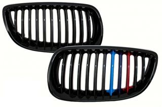 Μπροστινά Grilles Kidney Grilles για BMW 3 Series E92/E93 coupe convertible Pre LCI (2007-2010) Piano Black M-Power 3 Color Design