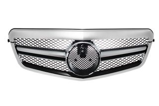 Μπροστινή Κεντρική Μάσκα για MERCEDES E Class W212 S212 (2009-2013) Facelift Single Stripe Design Silver Aluminum