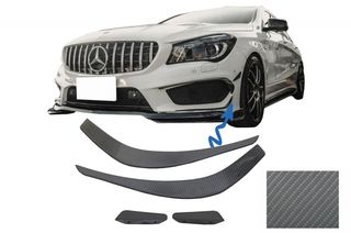 Μπροστινός Προφυλακτήρας Splitters Fins Aero για MERCEDES Benz CLA W117 C117 X117 (2013-2016) CLA45 A-Design Carbon Film Coating