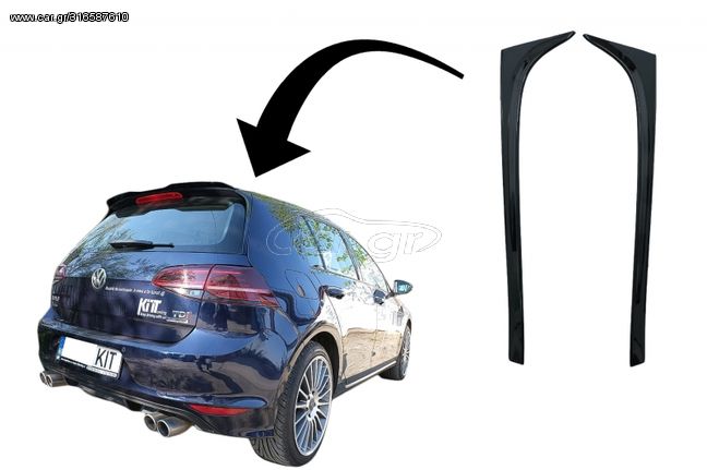 Trunk Πίσω Window Fin Spoiler για VW Golf 7 & 7.5 (2012-2020) GTI Design Piano Black