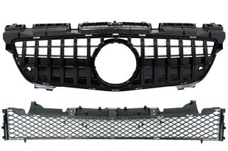 Μπροστινή Μάσκα με Lower Grille Mesh για Mercedes SLK-Class R172 (2011-2015) GT-R Panamericana Design Black