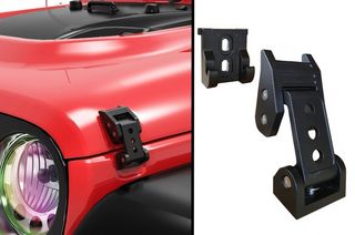 Ασφάλεια Καπό Catches Lock Kit για Jeep Wrangler JK JL (2007-2018) Satin Black Finish