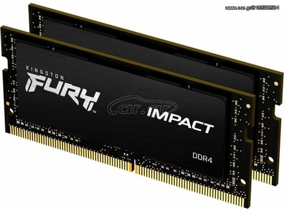 Kingston Fury Impact 64GB DDR4 RAM με 2 Modules (2x32GB) και Ταχύτητα 2666 για Laptop (KF426S16IBK2/64) - Πληρωμή και σε έως 9 δόσεις