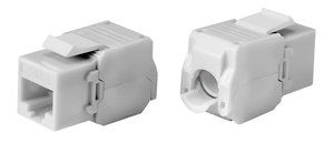 POWERTECH keystone module RJ45 female CAB-N150, Cat.6Α UTP 180°, λευκό