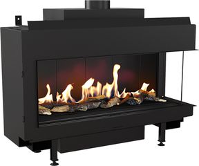 Ενεργειακό τζάκι LEO/P/100/G31/37MBAR δεξιά γωνία γκαζιού Kratki