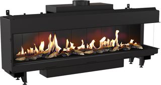 Ενεργειακό τζάκι LEO/P/200/G31/37MBAR 8,5-17 kW δεξιά γωνία γκαζιού Kratki