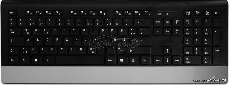 MediaRange Wireless Keyboard & Mouse Combo Highline Series (Black/Silver)