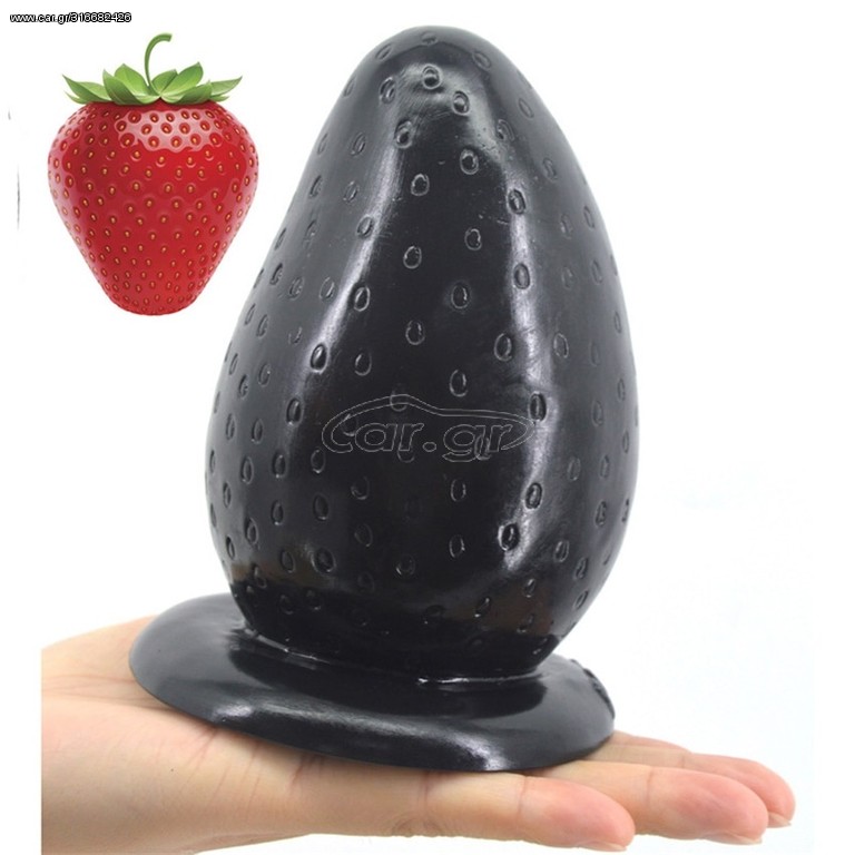 Car.gr - Big Anal Dildo Large Strawberry Buttplug With Suction Cup Rough  Surface