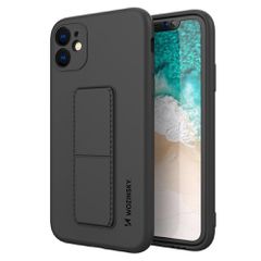 Wozinsky Kickstand Case silicone case with stand iPhone 12 Pro Max black