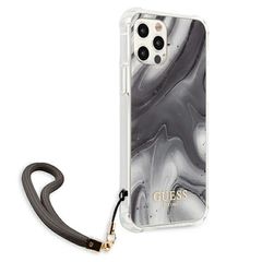 Guess Marble Collection iPhone 12 / iPhone 12 Pro Case - Gray-thumb-3