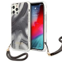 Guess GUHCP12MKSMAGR iPhone 12/12 Pro 6.1 gray / gray hardcase Marble Collection