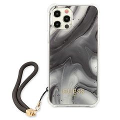 Guess Marble Collection iPhone 12 / iPhone 12 Pro Case - Gray-thumb-2