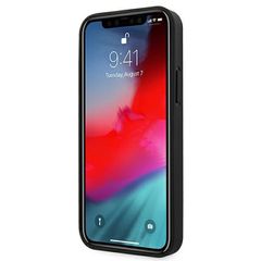 AMG Leather Debossed Lines case for iPhone 12 mini - black-thumb-4