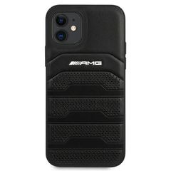 AMG Leather Debossed Lines case for iPhone 12 mini - black-thumb-2
