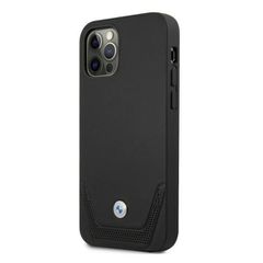 BMW Leather Perforate Case for iPhone 12 Pro Max - Black-thumb-1