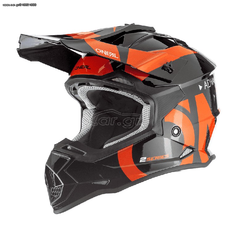 O’NEAL 2SRS YOUTH HELMET SLICK BLACK/ORANGE L (53/54 CM)