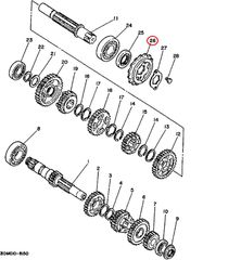 XV-250,XVS-250 V-STAR ,XV-240 Virago,SR-250,YZ-250,,IT-490,TT-250(1980-1982),DT-250(1977-1982),DT-400(1977-1978),XT-250 (3Y1),RZ-250(1984-1991),TY-250/300 ΓΡΑΝΑΖΙ ΚΙΝΗΣΗΣ, ΕΜΠΡΟΣ (16 ΔΟΝΤΙΑ)-thumb-1