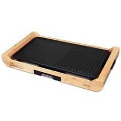 LIFE LIFE JAPANESE GRILL Ηλεκτρική γκριλιέρα Teppanyaki με πλαίσιο από bamboo, 1800W