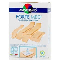 Master Aid Forte Med αυτοκόλλητοι επίδεσμοι εμποτισμένοι με αντισηπτικό, 5 μεγέθη 40 τμχ.